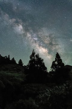 长月烬明电视剧封面，暗夜星空背景，主角剪影